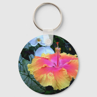 hibiscus keychain