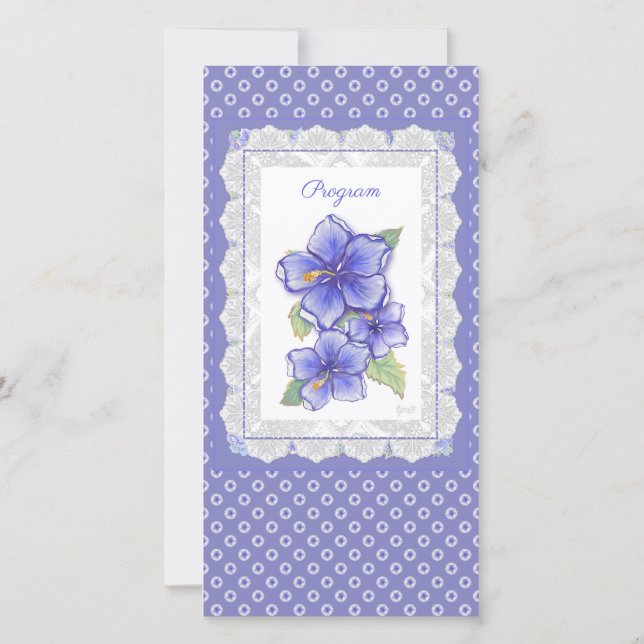 Hibiscus & lace BLUE (Back)