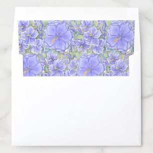 Hibiscus & lace BLUE Envelope Liner