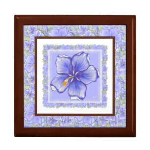 Hibiscus & lace BLUE Gift Box