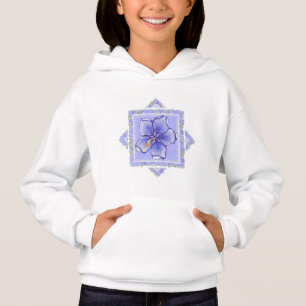Hibiscus & lace BLUE Hoodie