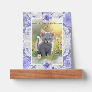 Hibiscus & lace BLUE Picture Ledge