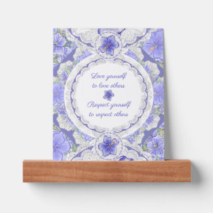 Hibiscus & lace BLUE Picture Ledge