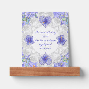 Hibiscus & lace BLUE Picture Ledge