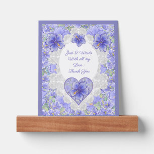 Hibiscus & lace BLUE Picture Ledge