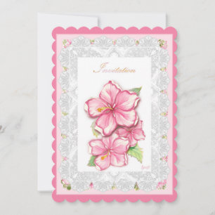 Hibiscus & lace PINK