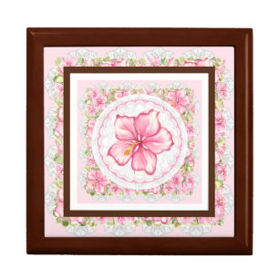 Hibiscus & lace PINK Gift Box