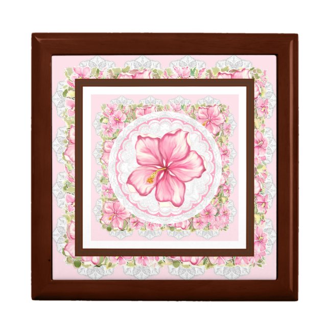 Hibiscus & lace PINK Gift Box (Front)
