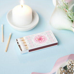 Hibiscus & lace PINK Matchboxes