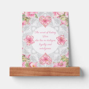 Hibiscus & lace PINK Picture Ledge