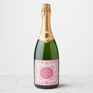 Hibiscus & lace PINK Sparkling Wine Label