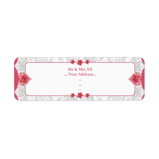 Hibiscus & lace RED Label (Front)