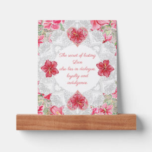 Hibiscus & lace RED Picture Ledge