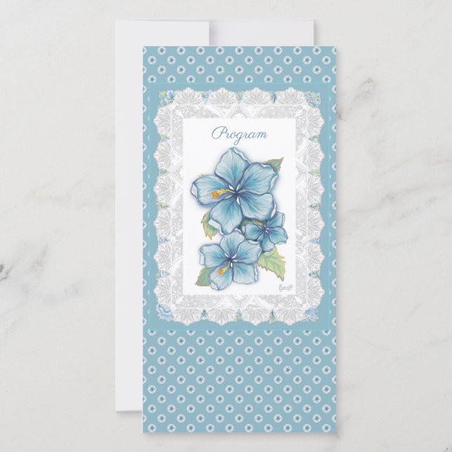 Hibiscus & lace TURQUOISE (Back)