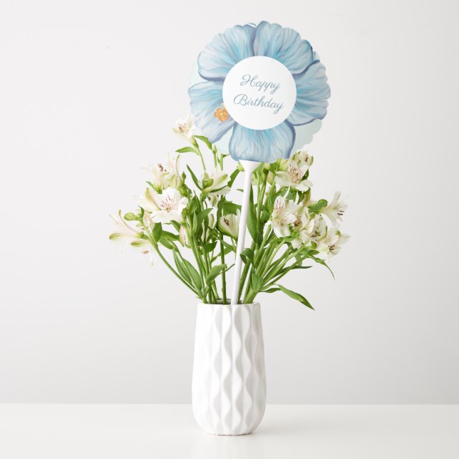 Hibiscus & lace TURQUOISE Balloon (Vase)