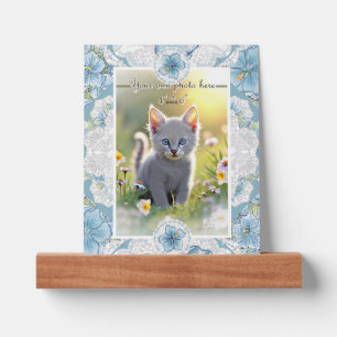 Hibiscus & lace TURQUOISE Picture Ledge