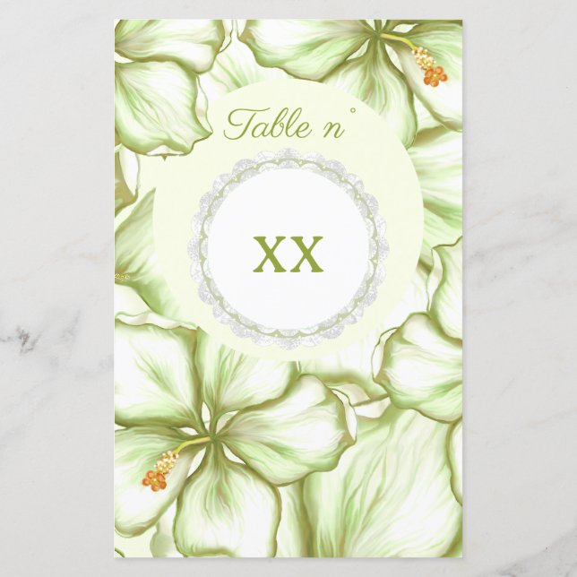 Hibiscus & lace WHITE (Back)