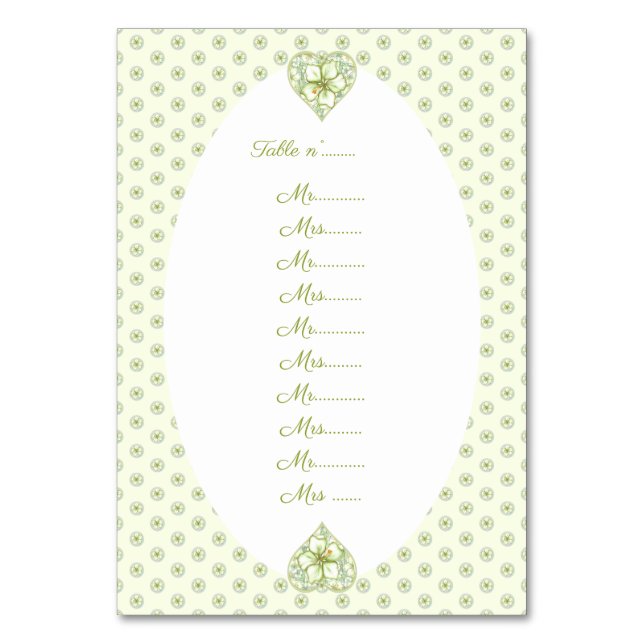 Hibiscus & lace WHITE Table Number (Front)