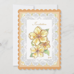 Hibiscus & lace YELLOW