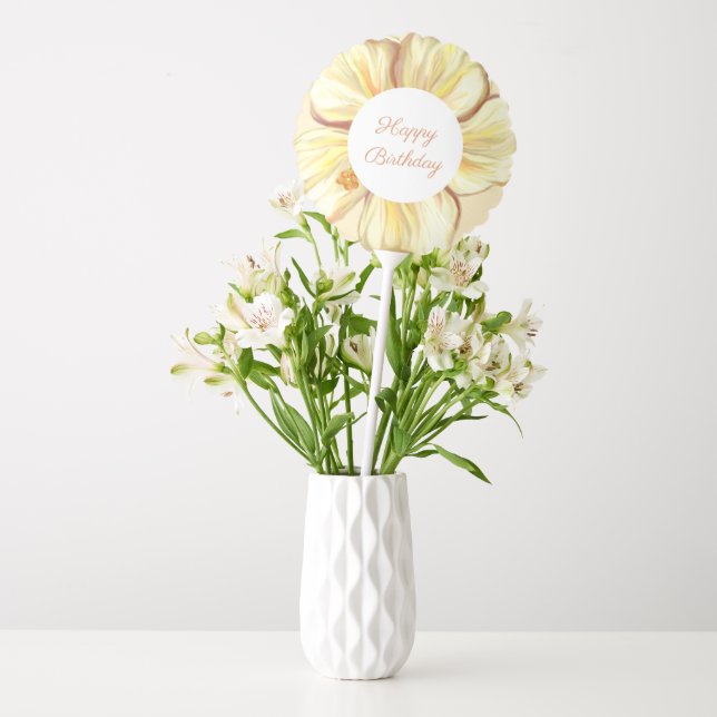Hibiscus & lace YELLOW Balloon (Vase)