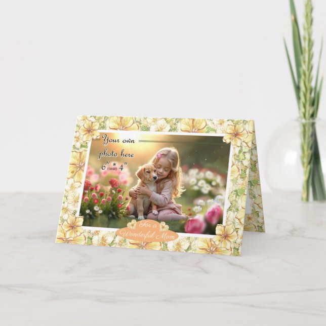 Hibiscus & lace YELLOW Card (Front)