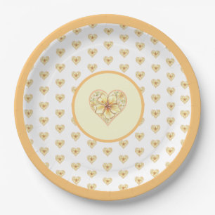 Hibiscus & lace YELLOW Paper Plates