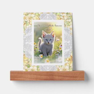 Hibiscus & lace YELLOW Picture Ledge