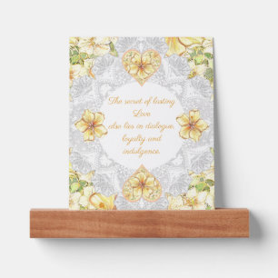 Hibiscus & lace YELLOW Picture Ledge