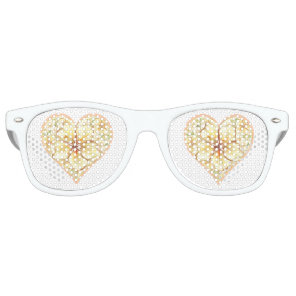 Hibiscus & lace YELLOW Retro Sunglasses