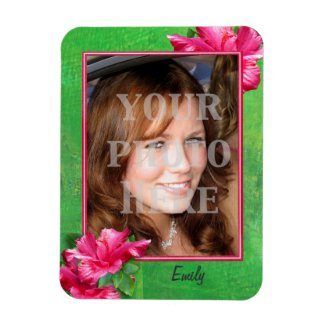 Hibiscus Lei Photo Magnet