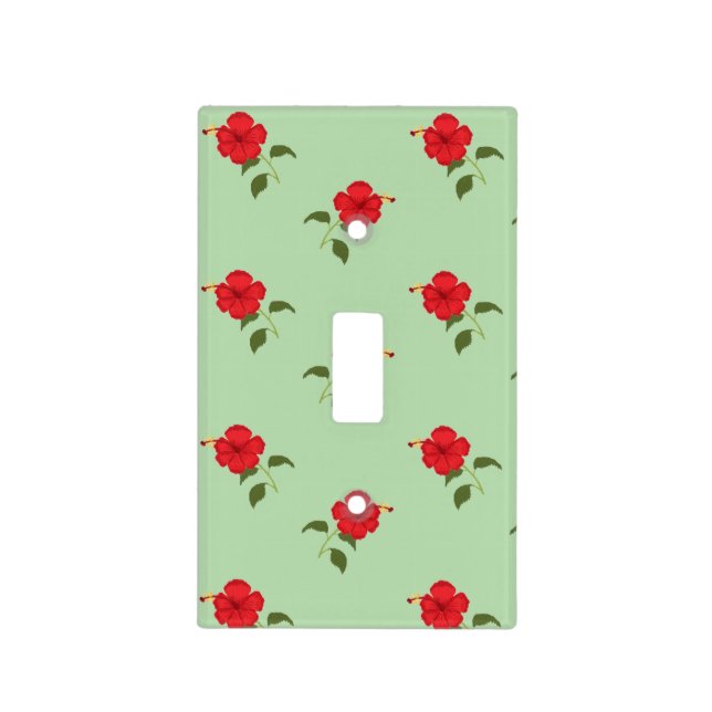 Hibiscus Light Switch Cover (Front)