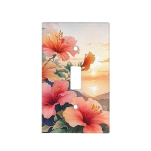 Hibiscus Light Switch Cover