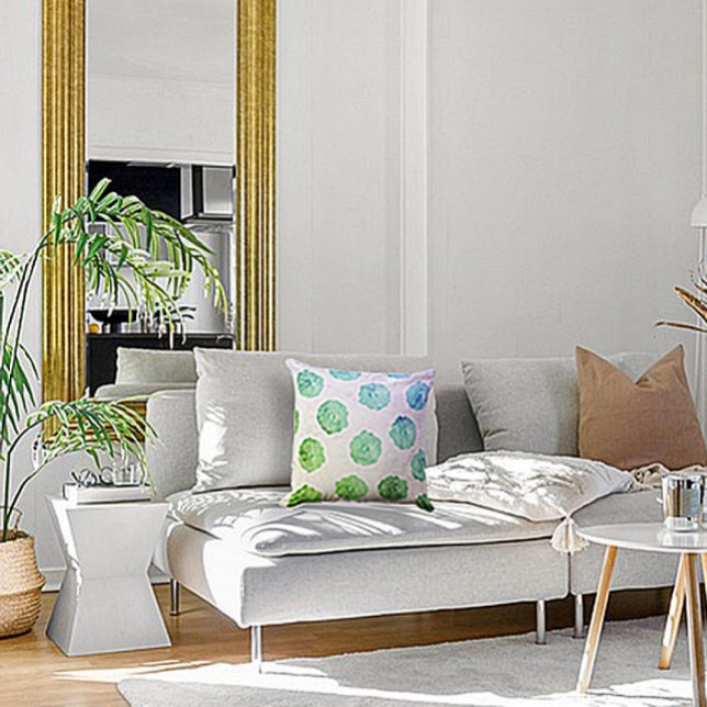 Hibiscus Medallion- Seaglass Throw Pillow (Creator Uploaded)