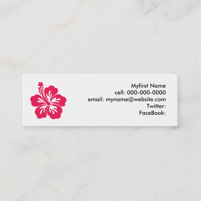 Hibiscus Mini Business Card (Front)