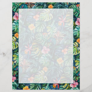 Hibiscus Monstera Jungle Letterhead