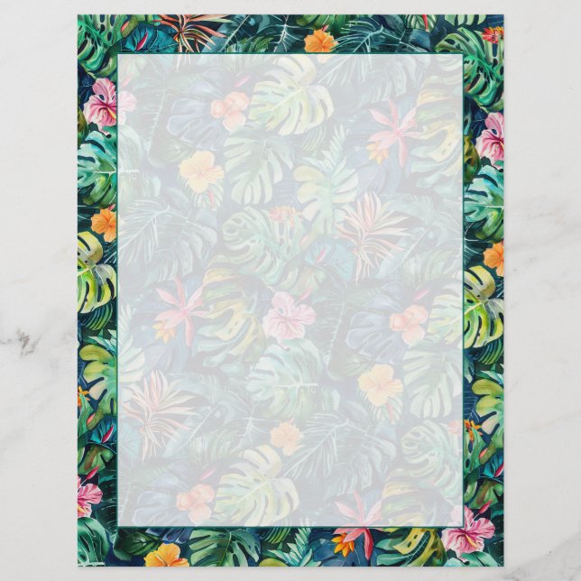 Hibiscus Monstera Jungle Letterhead (Front)