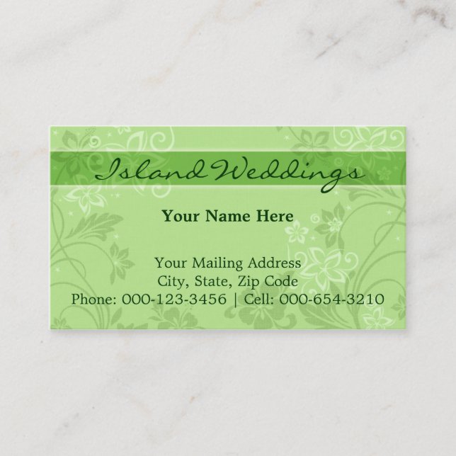 hibiscus motif.grn ~ bc business card (Front)