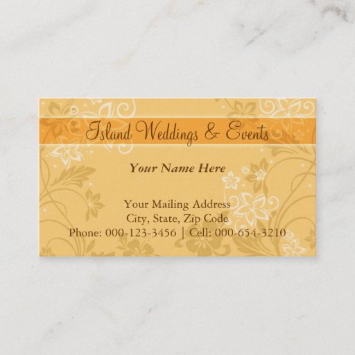 Customizable hibiscus motif.org ~ bc business card