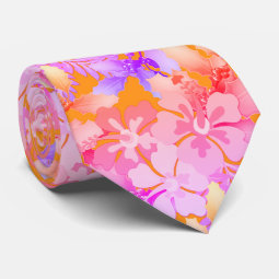 hawaiian print tie