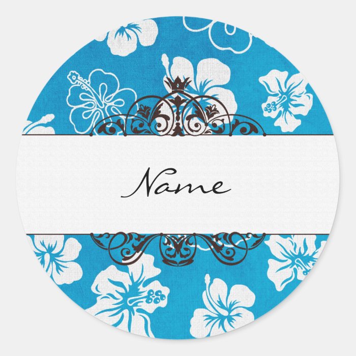 Hibiscus name here sticker