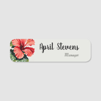 Hibiscus Name Tag