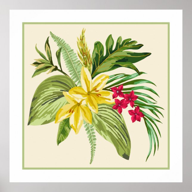 Hibiscus Native Hawaiian Flower Poster (Front)
