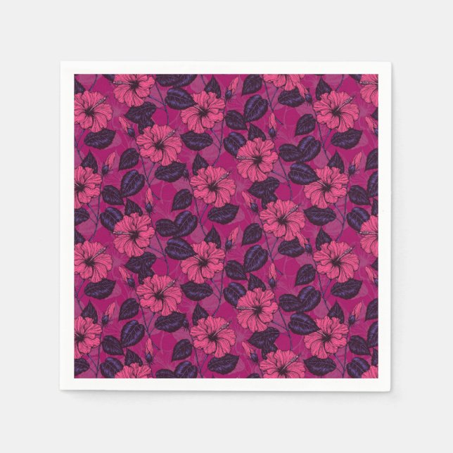 Hibiscus night napkins (Front)