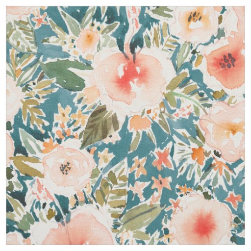 HIBISCUS NIGHTSWEATS Tropical Floral Fabric