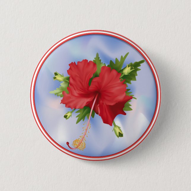Hibiscus on Ice Button (Front)