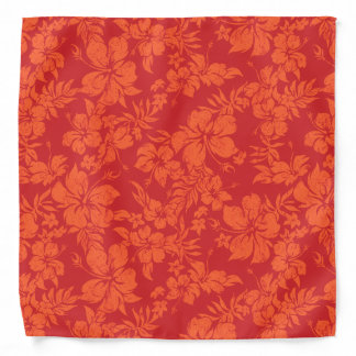 Hibiscus Pareau Distressed Hawaiian Bandana