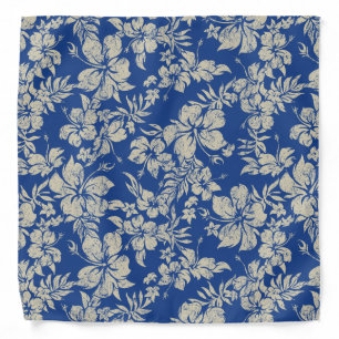 Hibiscus Pareau Distressed Hawaiian Bandana