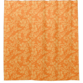 Hibiscus Pareau Distressed Hawaiian Floral Shower Curtain