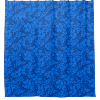 Hibiscus Pareau Distressed Hawaiian Floral Shower Curtain