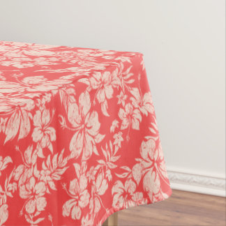 Hibiscus Pareau Distressed Hawaiian Tablecloth